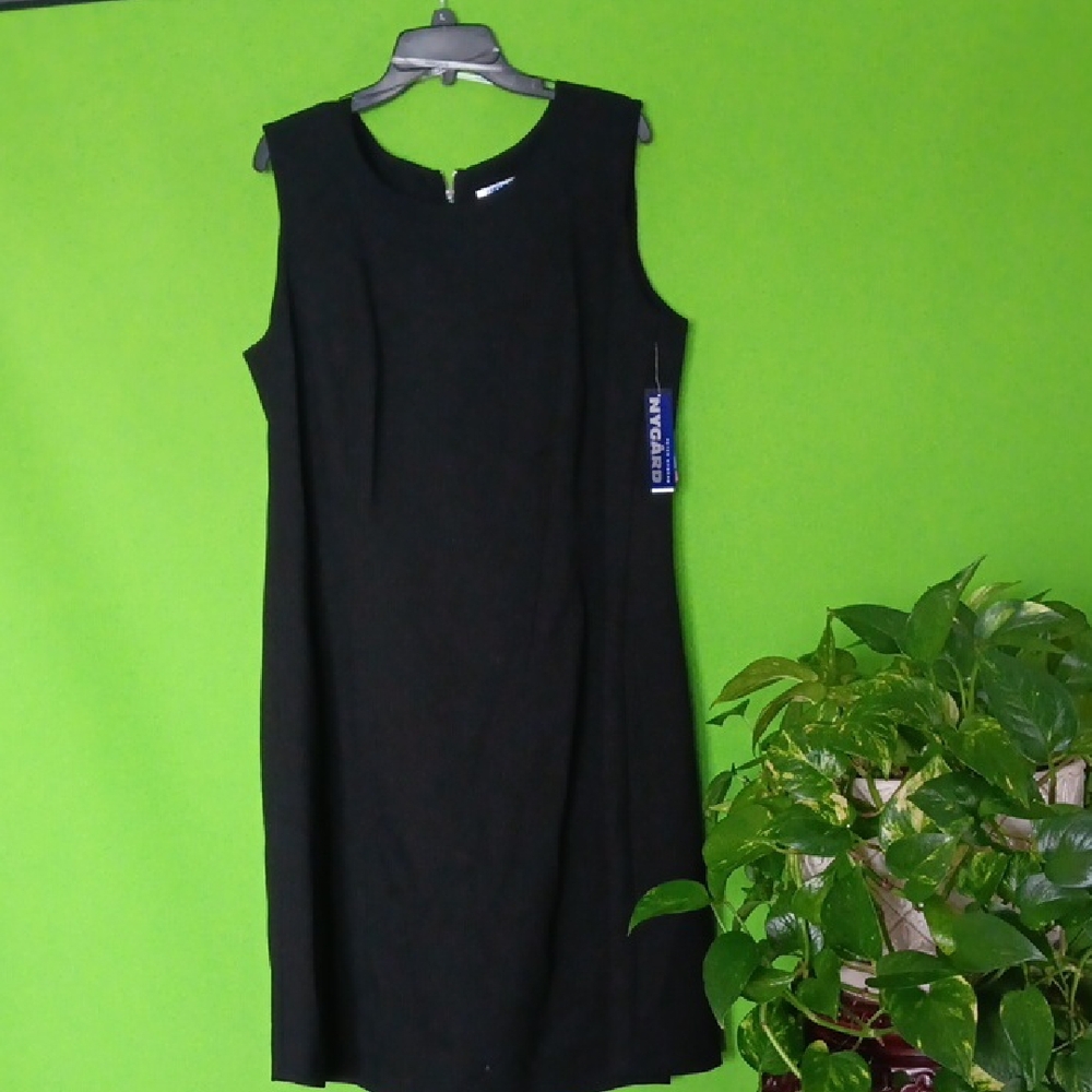 Nygard Black Sleeveless Midi Dress, Sz. 20W